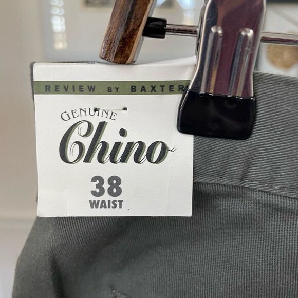 NWT Chino Brand Front Pleat Shorts Olive Green 38 - Picture 7 of 8